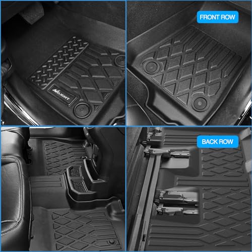 Nilight TPE Floor Mats for Toyota Highlander w/Center Console 2020 2021 2022 2023 2024 2025 2026 (NOT fit Hybrid) All Weather Custom Fit Heavy Duty Floor Liners - size: 2020-2026 Toyota Highlander