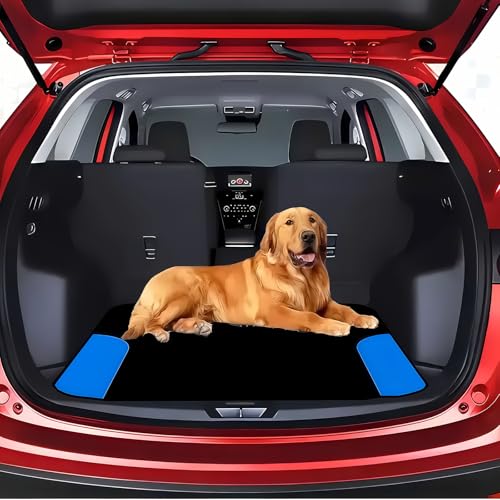 Universal Car Trunk Mat, All Weather Trunk Protection Cargo Liner, Stylish Vehicle Interior Accessories, Durable Cargo Mat Rear Trunk Line Suitable for Most Car (Fashion Blue Lines, 29" x 39") - color: Fashion Blue Lines