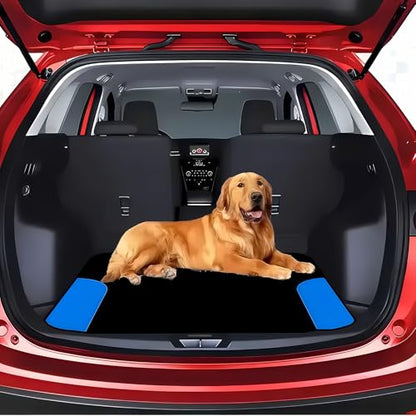 Universal Car Trunk Mat, All Weather Trunk Protection Cargo Liner, Stylish Vehicle Interior Accessories, Durable Cargo Mat Rear Trunk Line Suitable for Most Car (Fashion Blue Lines, 29" x 39") - color: Fashion Blue Lines