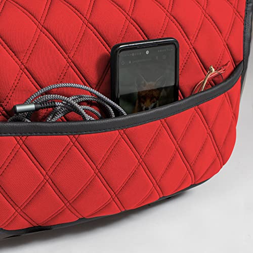 FH Group Car Seat Cushion – Neosupreme Single Front Seat Cover with Front Pockets, Airbag Compatible, Universal Fit Car Seat Cushion for Driver or Passenger Seat, SUV, Truck, Sedan & Van – Red - color: Red, style: Front