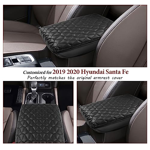 SKTU for 2019 2020 Hyundai Santa Fe Central Console Armrest Pad 2020 Santa Fe TM Seat Box Cover Hyundai Automotive Car Center Console Soft Cushion - color: 2019 2020 Santa Fe
