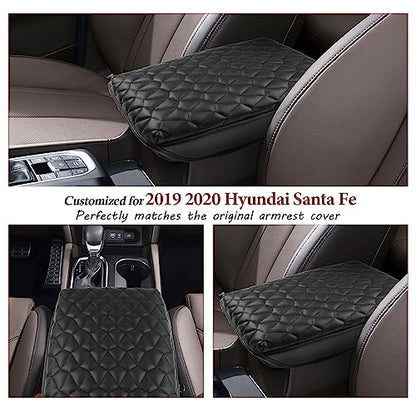 SKTU for 2019 2020 Hyundai Santa Fe Central Console Armrest Pad 2020 Santa Fe TM Seat Box Cover Hyundai Automotive Car Center Console Soft Cushion - color: 2019 2020 Santa Fe