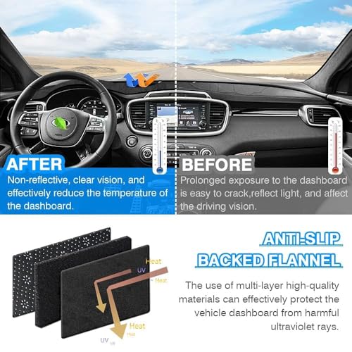 CARTIST Soul Dash Cover-Dashboard Cover for 2010 2011 2012 2013 Kia Soul No Glare Pad Dash Mat for Soul Interior Accessories[Non-Slip and Sun Protection] - size: Dash Mat for Kia Soul