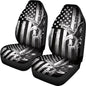 Dreaweet Black White American Eagle Car Seat Covers Front Seats Only Universal Washable 2 Piece Patriotic Car Accessories High Back Bucket Seat Covers for Most Cars SUV Trucks - color: Black White American Eagle