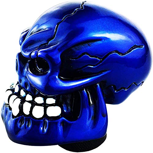 Skeleton Shifter Knobs Skull Gear Lever Handle Car Shift Head Fit Most Manual Automatic Transmission, Blue - color: Blue