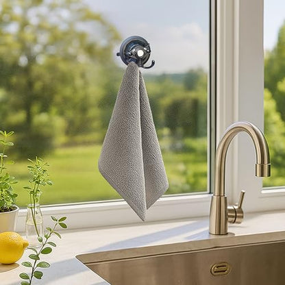 Heavy-Duty Suction Cup Hooks Hook removGlass Suction Cup with Hook able Door and Window Suction Cups with Dual Hooks for Hanging Items in Cars, Kitchens, bathrooms, etc. 2-Piece Set - style: vacuum