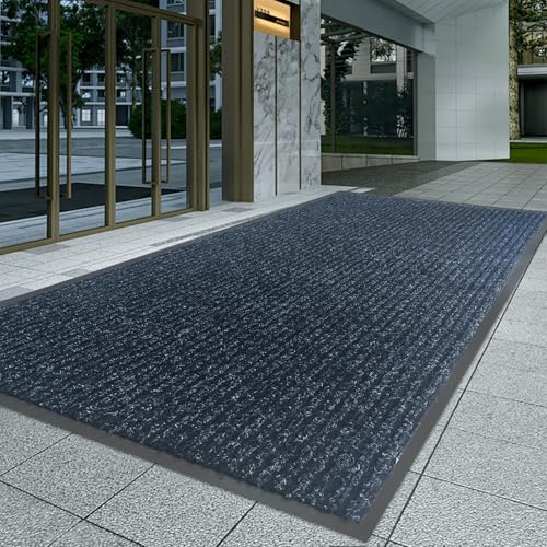 Front Door Mat,4'x6'Indoor Outdoor Door Mat,Heavy Duty Durable Welcome,Commercial Floor Mats Inside Outside Entrance, Waterproof All-Season, All-Weather Non Slip Backing Doormat for Entryway,Black - size: 48"x72"