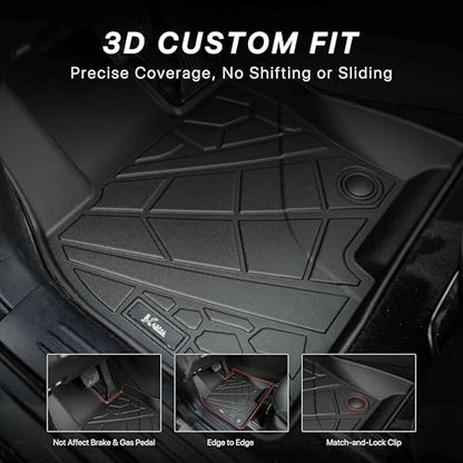 KARPAL Floor Mats for 2017-2025 Mazda CX-5, All Weather TPE Custom Fit Floor Liners Car Mats Accessories, 1st & 2nd Row & Cargo Liner - style: 2017-2025 | For Mazda CX5 | 1st & 2nd Row & Cargo