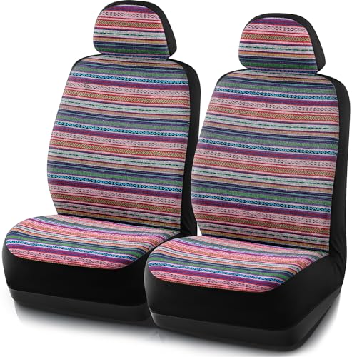 Baja Blanket Bucket Seat Covers, Front Automotive Protection,Universal Fits for Cars, Trucks, Van, SUV - Airbag Compatible (4PCS Pink)