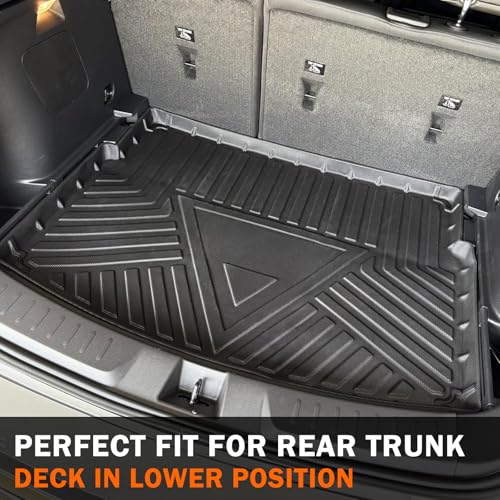 KUST Trunk Cargo Mat for 2021-2025 2026 Chevy Trailblazer Accessories, All Weather Cargo Liner TPE Rubber Raised Edge (Only for Cargo Deck in Lower Position) - style: Trailblazer 2021-2026 │ Trunk Mat