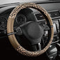 Road Comforts Leopard Steering Wheel Cover for Women, Cute Anti-Slip Microfiber Leather, Universal Fit 14.5-15 Inch Round Steering Wheel - Beige - color: Round Beige