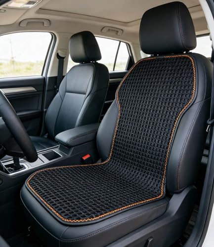 Summer 3D Air Big Mesh Car Seat Cushion Pad,Universal Fit Cooling Breathable and Vent Mesh Car Seat Cushions Cover for Truck SUV Pikup Sedan Accessories 1PCS (Black) - color: Black