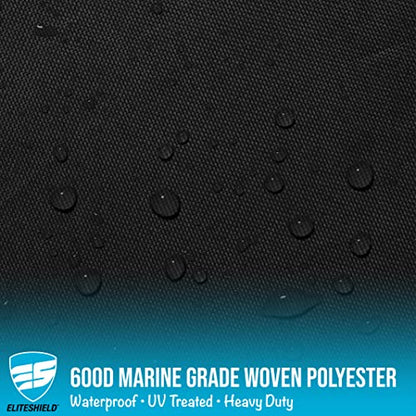 Heavy Duty T-Top Boat Cover, Fits 24ft to 26ft Long Center Console Boat with T-Top Hard-Top, Waterproof Fade Resistant T Top Boat Storage Cover (Black, Size 4: 24'-26' Long, Beam 112" W) - color: Black, size: Size 4: 24'-26' Long, Beam 112" W