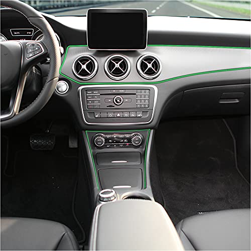 X AUTOHAUX Car Interior Trim Strip Line Door Edge Seal Protector Green 5m 16.4ft - color: Green