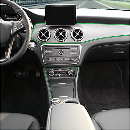 X AUTOHAUX Car Interior Trim Strip Line Door Edge Seal Protector Green 5m 16.4ft - color: Green