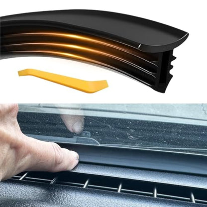 1PCS Car Dashboard Seal Strip, Automotive Door Weather Stripping, Black 2m Rubber Seal Protector Guard Strip, Universal Accessory Car Windshield Trim Seal Strip Fit for Trucks, Boats, RVs