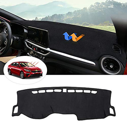 Autorder Dashboard Cover Mat for 2019-2023 2024 Kia Forte Accessories Dash Cover Flannel Dash Mat Sunshade Glare UV Rays Protector - size: 2019-2024 Kia Forte