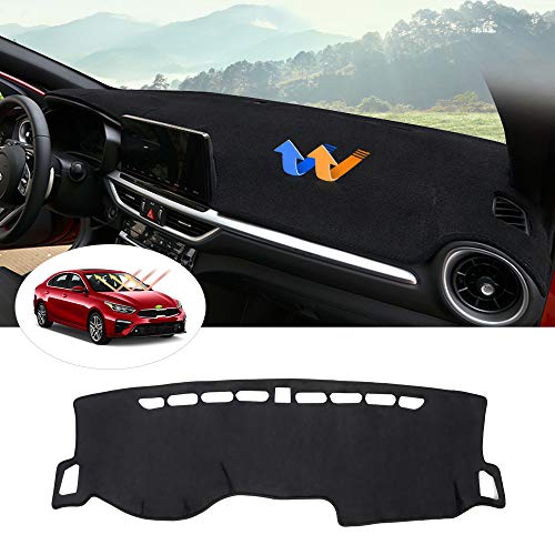 Autorder Dashboard Cover Mat for 2019-2023 2024 Kia Forte Accessories Dash Cover Flannel Dash Mat Sunshade Glare UV Rays Protector - size: 2019-2024 Kia Forte