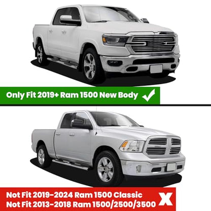 LASFIT Floor Mats for Ram 1500 Quad Cab 2019-2024 Bucket Seat Without 2nd Row Under seat Storage, All Weather TPE Custom Fit Car Mats Floor Liners 1st & 2nd Row, Black（ Not Fit 1500 Classic Model） - style: 2) 1500 | 2019-2024 |Quad Cab Floor Mats