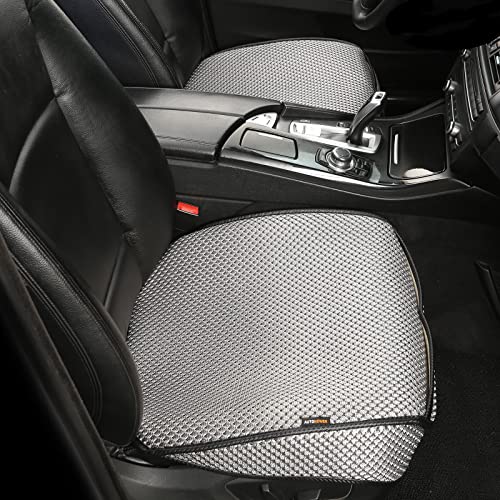 Breathable Universal Four Seasons Car Seat Covers， Luxury Car Seat Cushion，Protectors for Front Seat Bottoms,Compatible with 95% Vehicles， Fit for Cars Truck SUV or Vans(2PCS,Grey) - color: Grey-2PCS