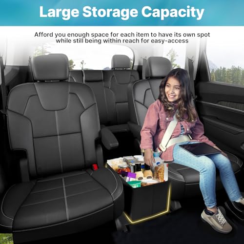 Car Seat Organizer for Kia Telluride 2020-2026 Center Console Organizer with Cup Holders for Telluride, Kids Toys Baby Supplies Dog Toy Box Storage Bin Travel Accessories - style: Telluride with Cup Holders