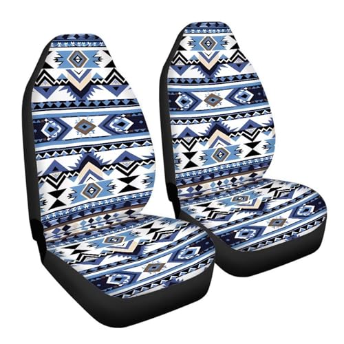 Dreaweet Aztec Seat Covers for Cars SUV Trucks Native American Indian Tribal Navajo Car Seat Covers Front Seats Only,Southwestern Car Accessories Interior - color: Aztec Tribal Pattern