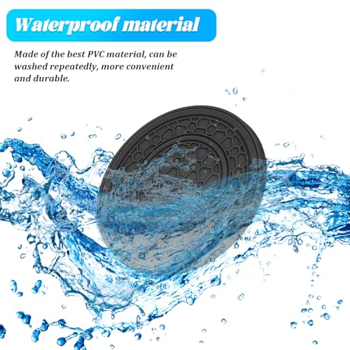 Car Cup Holder Coaster, 2PCS 2.75" Non-Slip Insert Insulated Vehicle Water Bottle Holder Pad, Waterproof Dustproof Embedded Automotive Console Drink Cup Mat, Universal Fit (Black) - color: Black
