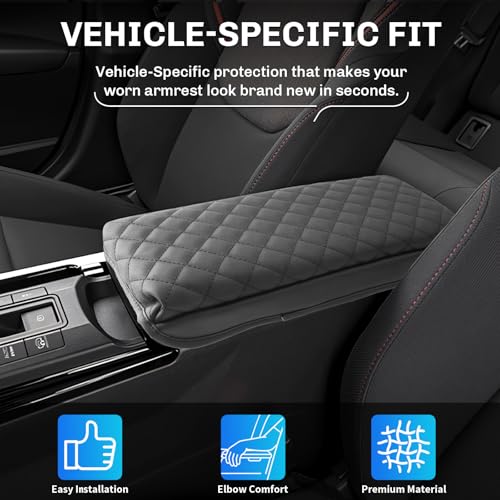 SXCY for 2025 2026 Toyota Prius Armrest Cover Pad for 2023-2026 Toyota Prius Accessories 2023 2024 2025 2026 Prius Center Console Cover w/Soft Cotton Cushion (Added-Pad w/Side Pockets) - color: 2023-2026 Prius Add Pad