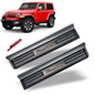 Rowa 304 Stainless Steel Door Sill Guards Compatible with Jeep Wrangler JL JLU 2018-2026 & Gladiator JT 2020-2026, Brushed Black Door Entry Guard Full Coverage (2 Door) - size: Brushed Black - 2 Door