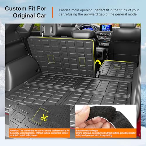 powoq Cargo Liner Compatible with 2020-2026 Ford Escape Trunk Mat All Season Protection TPE Cargo Mat Replacement for 2020 2021 2022 2023 2024 2025 2026 Ford Escape Accessories