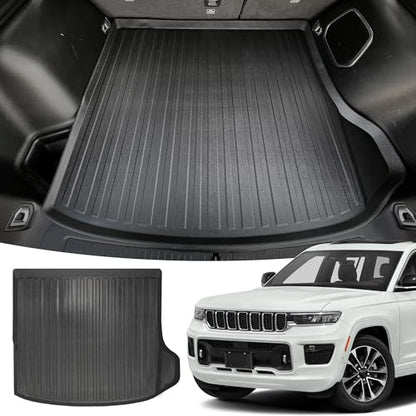 Premium Cargo Liner for Jeep Grand Cherokee 5 Seat Model Trunk Layout Behind 2nd Row 2022-2026 - 100% Protection - Car Trunk Mat - All-Season Cargo Mat - 3D Shaped Laser Measured Trunk Liners