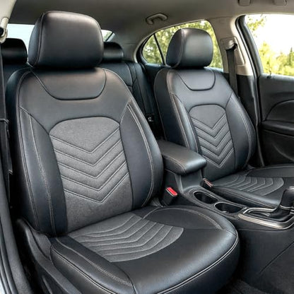 Car Seat Cover Full Set, Comfortable Breathable 5D Mesh Fabric Vehicle Seat Cover, Airbag Compatible Automotive Interior Chair Protecter, Universal for SUV Sedan Truck