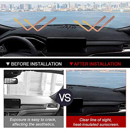 Autorder Dashboard Cover Mat for Ford Escape 2020-2025 2026 Accessories Dash Cover Suede Dash Mat Sunshade Glare UV Rays Protector - size: 2020-2026 Ford Escape