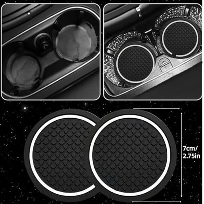NBTEPEM 6 PCS Car Steering Wheel Cover Set, Microfiber Leather Steering Wheel Covers Universal 14.5-15 inch, Center Console Cover, Seat Belt Cushion, Cup Holder Coaster, Car Accessories Set White - color: Black with white, size: Steering Wheel Cover Set
