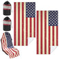 Hahafelt 2 Pack Car Seat Towel Covers with Storage Bag, 63 x 32 Inch Universal Non Slip Waterproof Sweat Protector for Car Truck, Gym Swimming Running, Machine Washable (American Flag) - style: American Flag