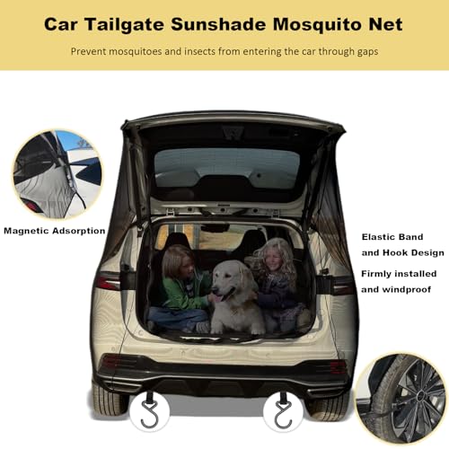 Car Camping Tailgate Mesh Screen for SUV, Mini Van, Great for Ventilation and Mosquito Prevention Car Camping Accessories - size: Full Wrap Tailgate Nets