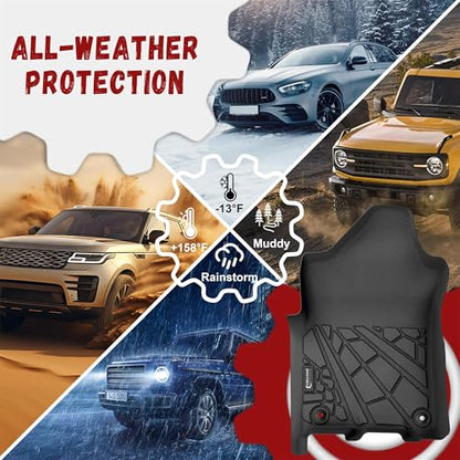 Floor Mats for 2019-2025 2026 Ram 2500/3500 Crew Cab w/Bucket Seats (Not for PTO KIT Models), All Weather TPE Car Mats for Dodge Accessories Non-Slip Floor Liners (NOT Mega Cab)