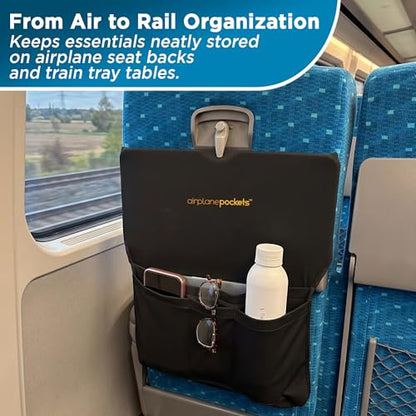 Airplane Accessories - Plane Travel Essentials - Travel Organizer - Seat Storage Organizer - Air Travel Essentials - Seatback Organizer - International Travel Accessories Must Haves