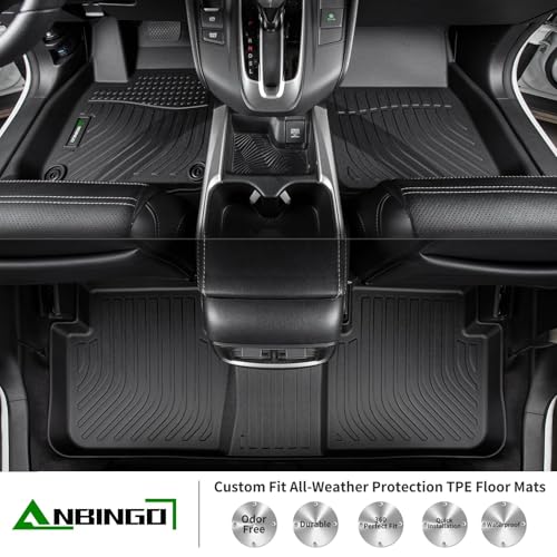 ANBINGO®Floor Mats Fit for Hyundai Kona 2018-2023 (No for EV)&Cargo LinerAll Weather Mats for 2019 Kona TPE Car Mat Rugs for 2020 Kona Rubber Trunk Carpet for 2021 Kona Automotive