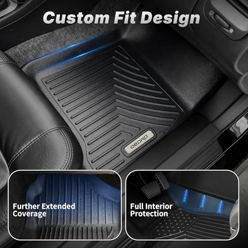 OEDRO Floor Mats Fit for Toyota 4Runner 2024-2013 / Lexus GX460 2014-2023, TPE All-Weather 4Runner Car Mats Includes 1st and 2nd Row Full Set Liners, Black - style: 13-24 Toyota 4Runner/2014-2023 Lexus GX460