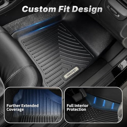 OEDRO Floor Mats Fit for Toyota 4Runner 2024-2013 / Lexus GX460 2014-2023, TPE All-Weather 4Runner Car Mats Includes 1st and 2nd Row Full Set Liners, Black - style: 13-24 Toyota 4Runner/2014-2023 Lexus GX460