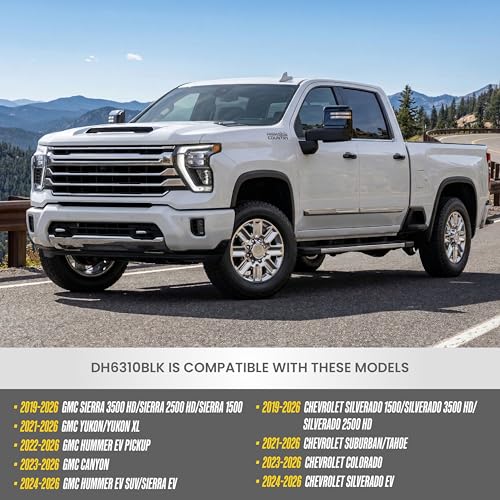 Gloss Black Door Handle Covers for 2019-2026 Chevrolet -( Silverado, Tahoe, Suburban, Colorado, EV ) & 2019-2026 GMC -( Sierra, Yukon, Canyon, Hummer EV ) | Easy No Tools Install | US Patented