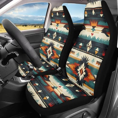 Dreaweet Native Southwest American Aztec Seat Covers for Cars Front Seats Only 2 Pack Universal High Back Bucket Seat Covers Car Seat Protector for SUV Sedan - color: Native Southwest American Aztec