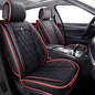 5 Car Seat Covers Full Set Waterproof Leather Universal Cushions Split Bench Compatible with Toyota Camry Kia Nissan Chevy Malibu CRV Focus Fusion Jeep Wrangler Cherokee (Full Set, Black-Red ) - color: Full Set/Black-Red