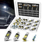 Zakolak 24PCS LED Interior Car Lights, Extremely Bright 6500K White LED Bulb Kit, Applicable to Dome Map Door Lights and Other Parts Replacement for Your Cars, to Help You See Inside The Car at Night - color: Xenon White