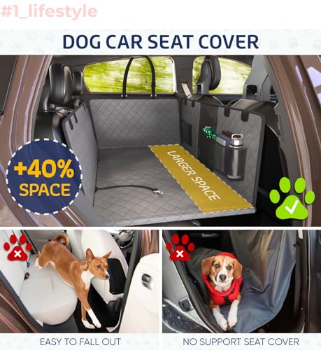 Extended Back CAR SEAT Cover, Large, Gray