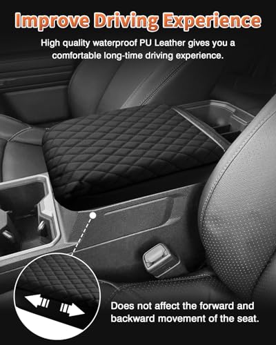 Shademax Custom for 2024 2025 Toyota Tacoma Center Console Cover Armrest Cover for Tacoma Accessories 2026 Armrest Cushion Pad Leather Middle Console Lids Cover Seat Box Protector Anti-Scratch - size: Size for Toyota Tacoma 2024-2026
