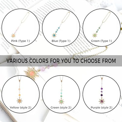 Boho Sun Rearview Mirror Charm, Evil Eye Hanging Car Charm for Rear View Mirror, Crystal Hanging Accessories 7 Inch Alloy Car Ornament for Women Men Unisex Gift of Joy & Protection,Green