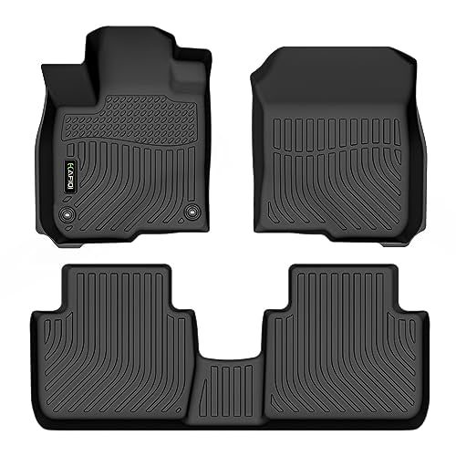 Floor Mats for Honda HR-V 2023-2027/ HR-V Hybrid 2023-2027 All Weather Protection TPE Heavy Duty Non-Slip Automotive Floor Liners Fits Front& 2nd Row Full Set Accessories, Black - style: 3) For HR-V/Hybrid 2023-2027