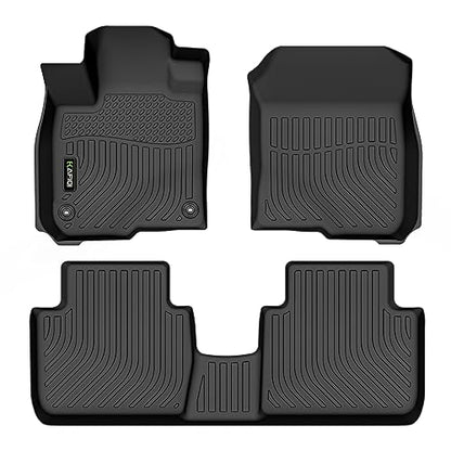 Floor Mats for Honda HR-V 2023-2027/ HR-V Hybrid 2023-2027 All Weather Protection TPE Heavy Duty Non-Slip Automotive Floor Liners Fits Front& 2nd Row Full Set Accessories, Black - style: 3) For HR-V/Hybrid 2023-2027